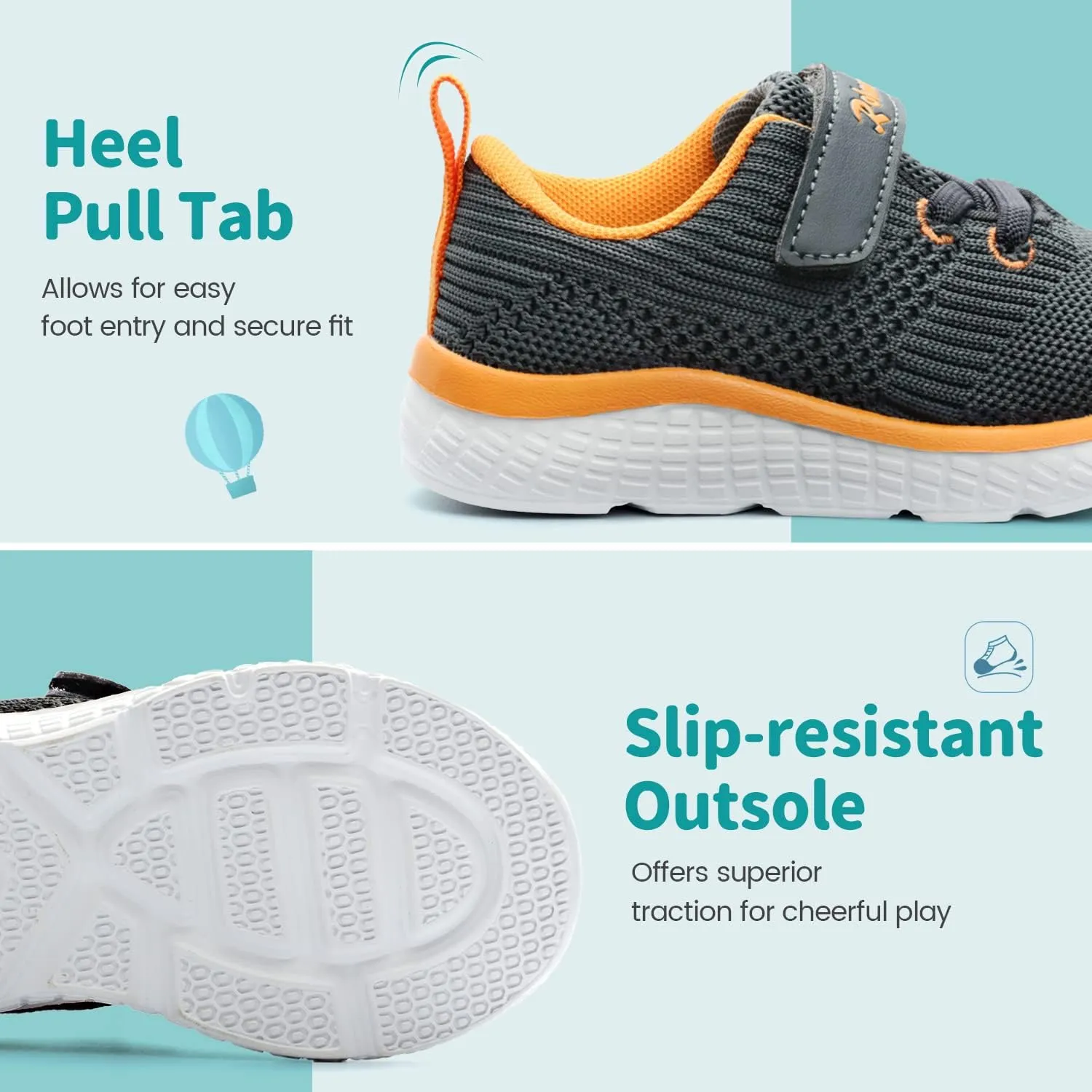Toddler Tennis Shoes Boys Girls Athletic Running Sneakers Lightweight Little Kids Walking Shoes Slip-on Shoes