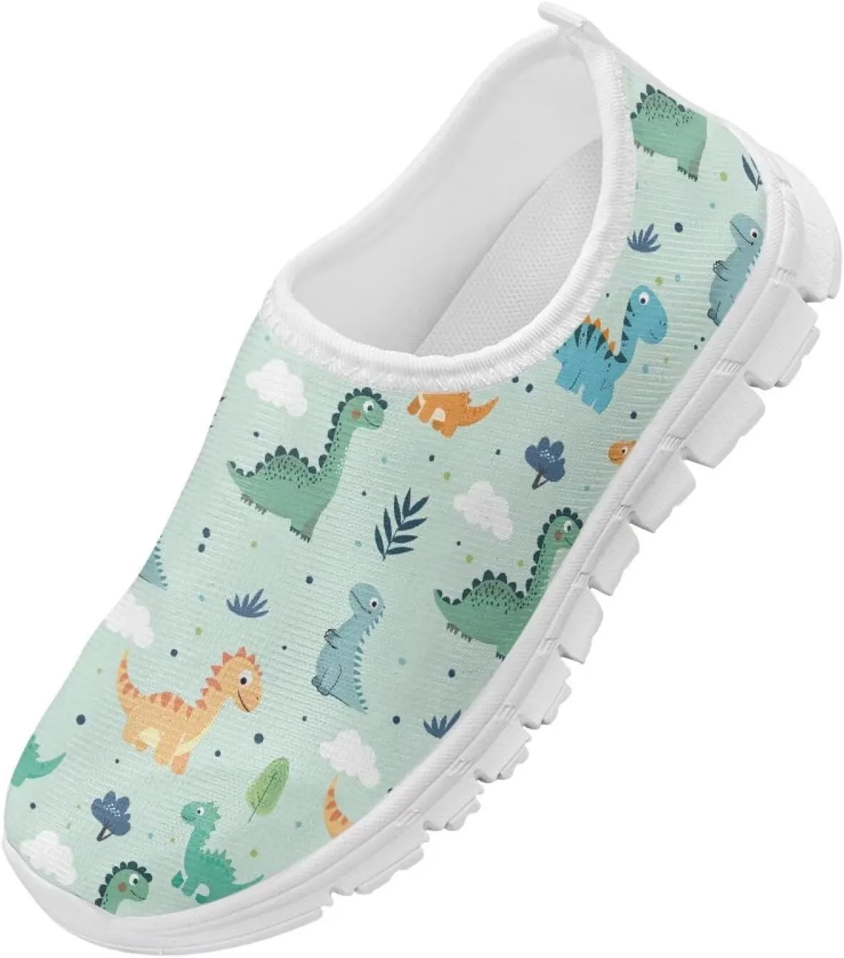 TODIYADDU Soccer Basketball Sports Lover Shoes for Boys Athletic Slip On Sneakers, White