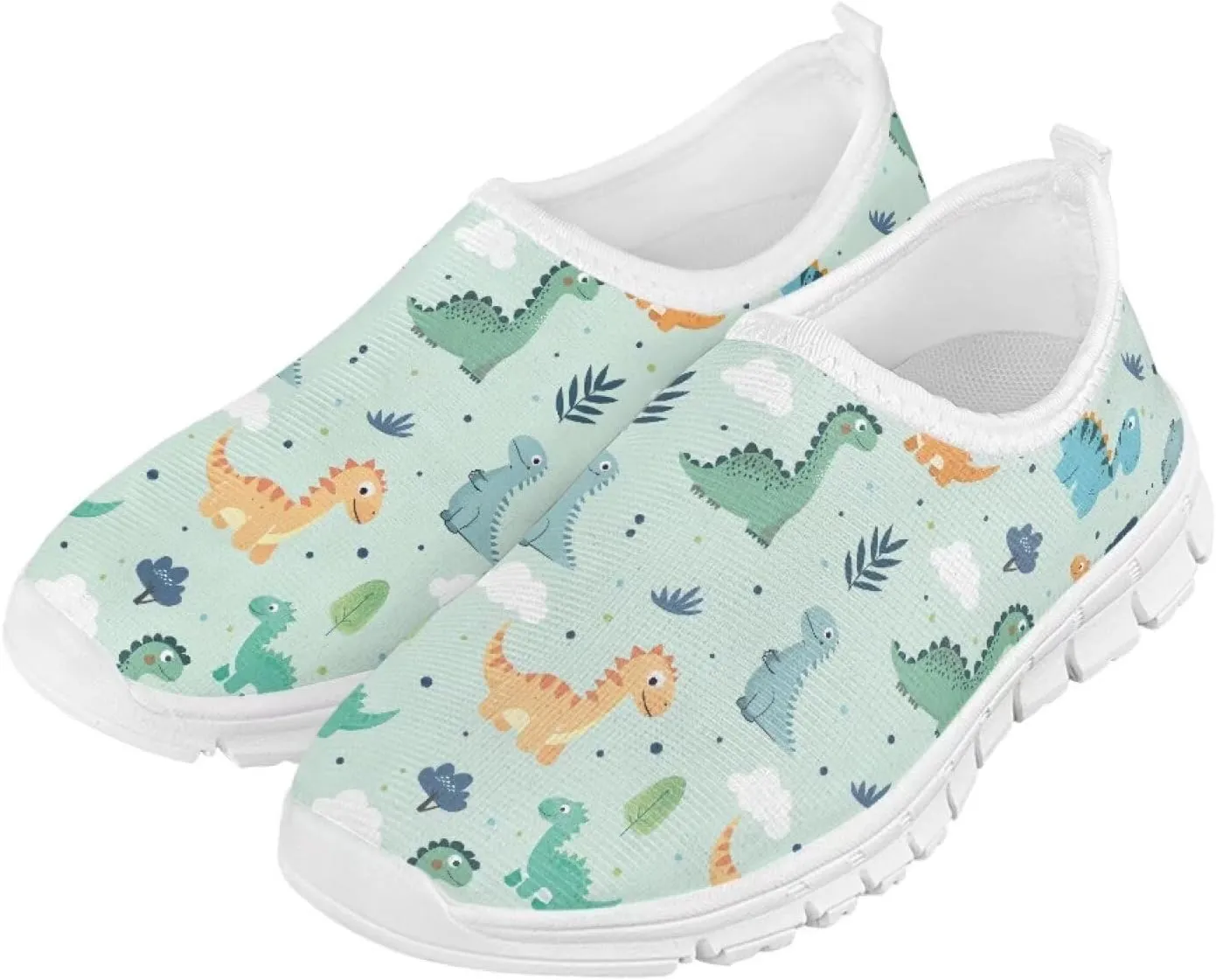TODIYADDU Soccer Basketball Sports Lover Shoes for Boys Athletic Slip On Sneakers, White