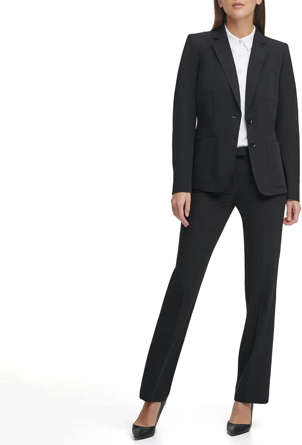 Tommy Hilfiger Women's Work Two Button Blazer Jackets