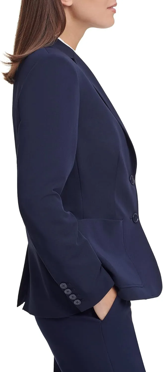 Tommy Hilfiger Women's Work Two Button Blazer Jackets