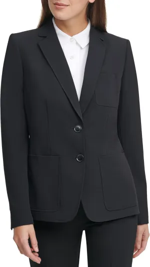 Tommy Hilfiger Women's Work Two Button Blazer Jackets