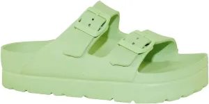 TRENDSUP Women's Comfort Slides Double Buckle Adjustable EVA Flat Sandals