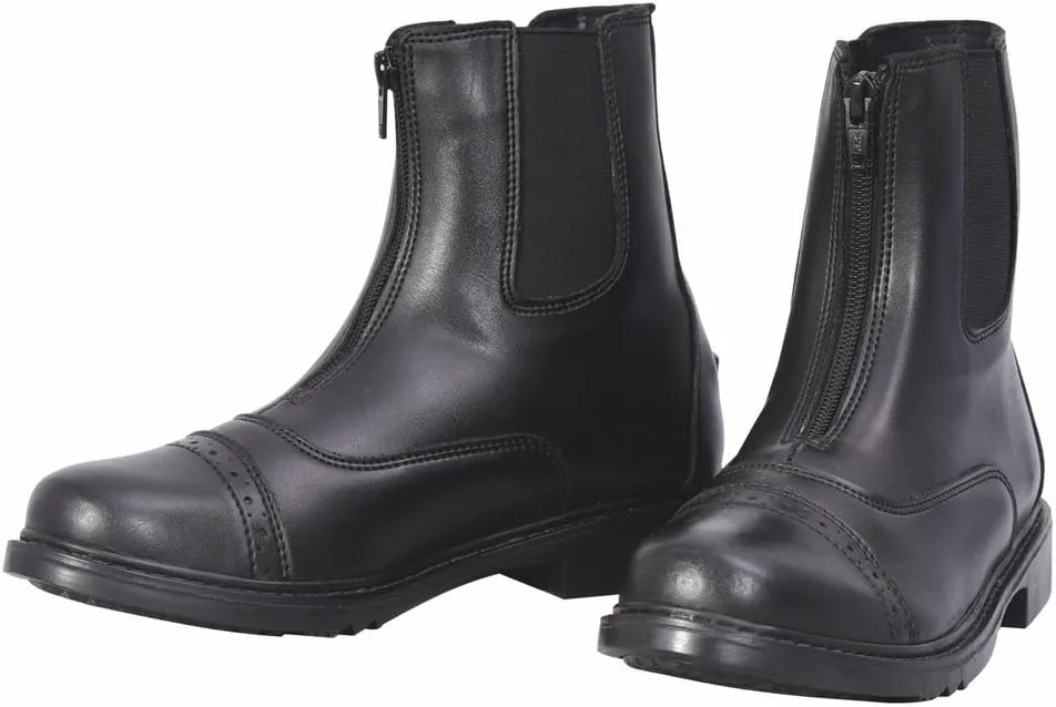 TuffRider Ladies Starter Front Zip Paddock Boots | Durable, Easy to Clean Water-Resistant Horse Riding Boots for Women