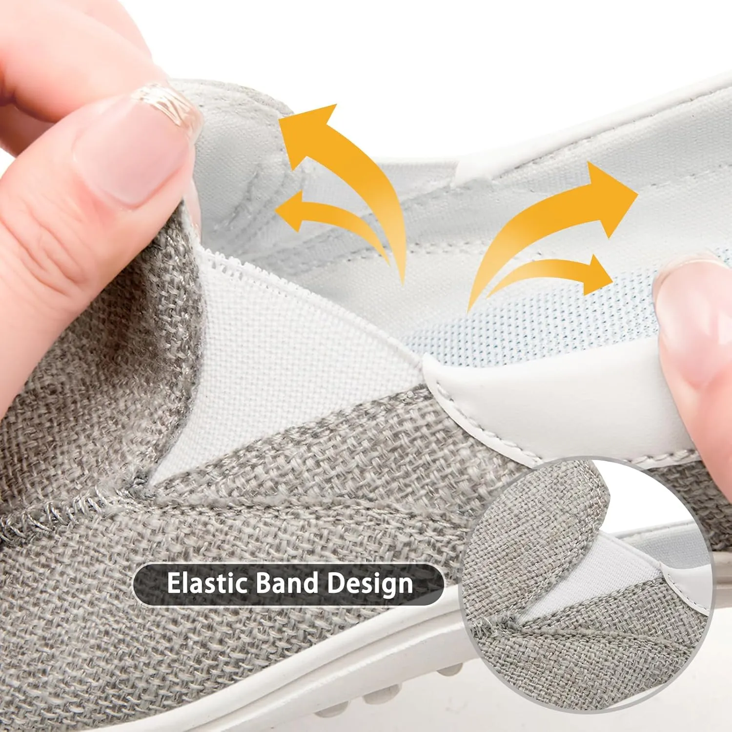 Tvtaop Women's Grey Casual Fashion Sneakers, Slip-On, Low Top, Non-Slip, Lightweight, Breathable, All-Day Comfort, Zero-Drop Sole, Versatile, Adult US Women's Sizes