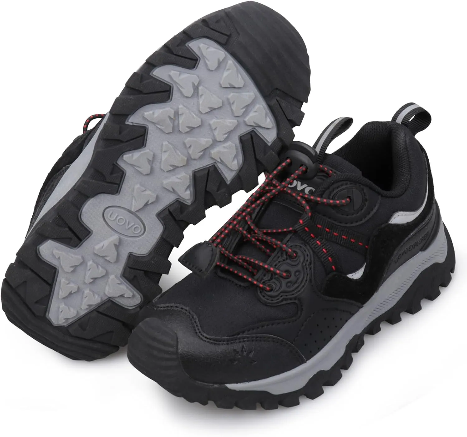 UOVO Boys Girls Hiking Shoes Kids Waterproof Running Trail Fashion Sneakers Breathable Lightweight Non-Slip Outdoor Walking Sports Shoe(Little/Big Kids)