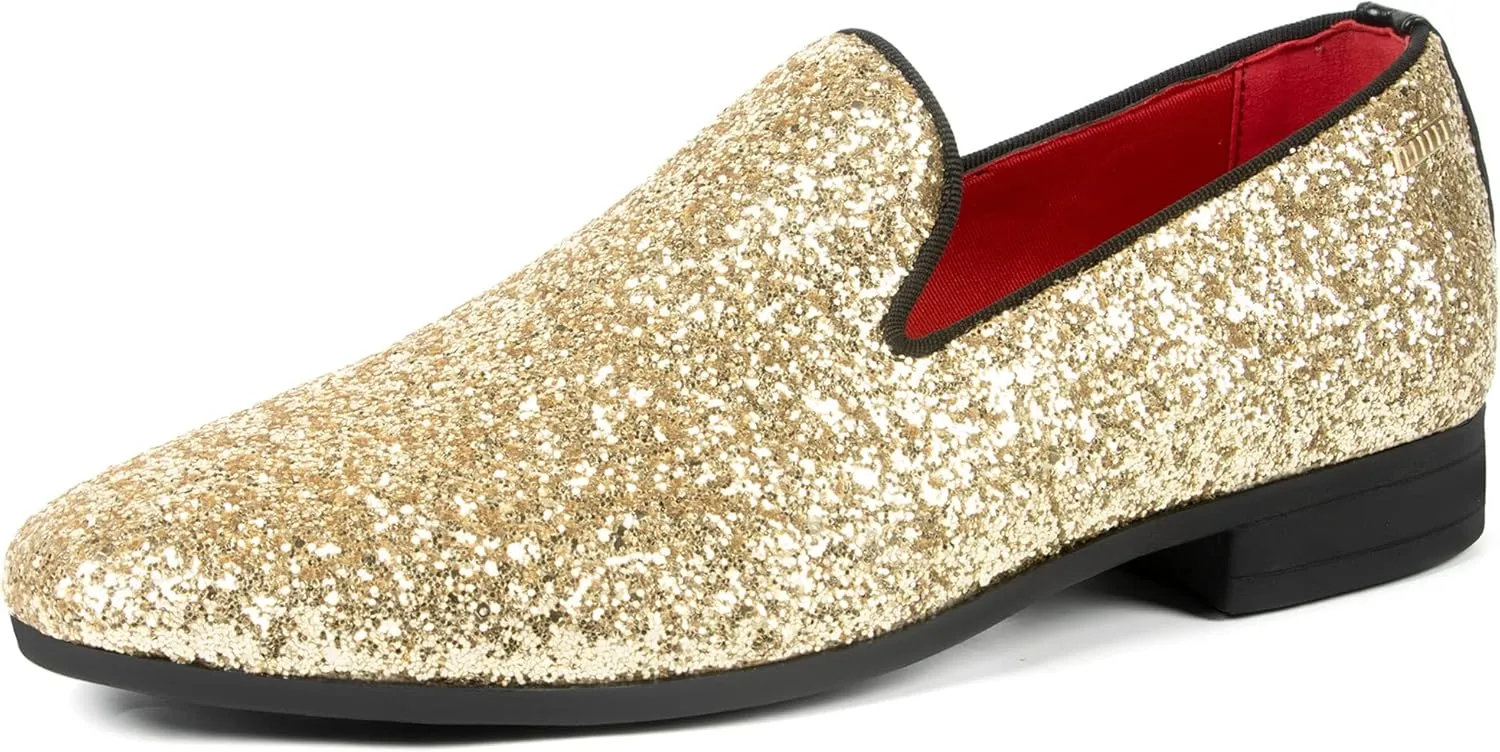UUBARIS Mens Dress Loafers Tuxedo Suit Slip on Shoes
