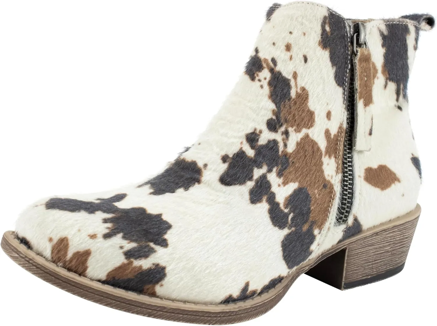 Very G Women’s Chisel Ankle Boots - Western-Inspired Classic Heel Ankle Boot - Synthetic Material, Cushioned Insole, Durable Outsole - Stylish and Comfortable Boots for Women for Any Occasion