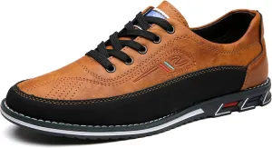 Veslexth Men Casual Business Shoes Lace Up Adjustable Loafers Driving Working Walking Party Formal Oxfords