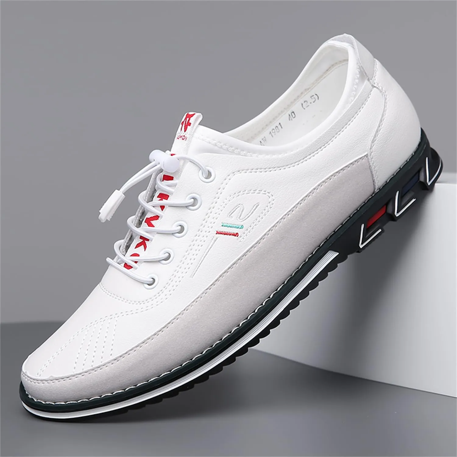 Veslexth Men Casual Business Shoes Slip-on Adjustable Loafers Driving Working Walking Party Formal Oxfords