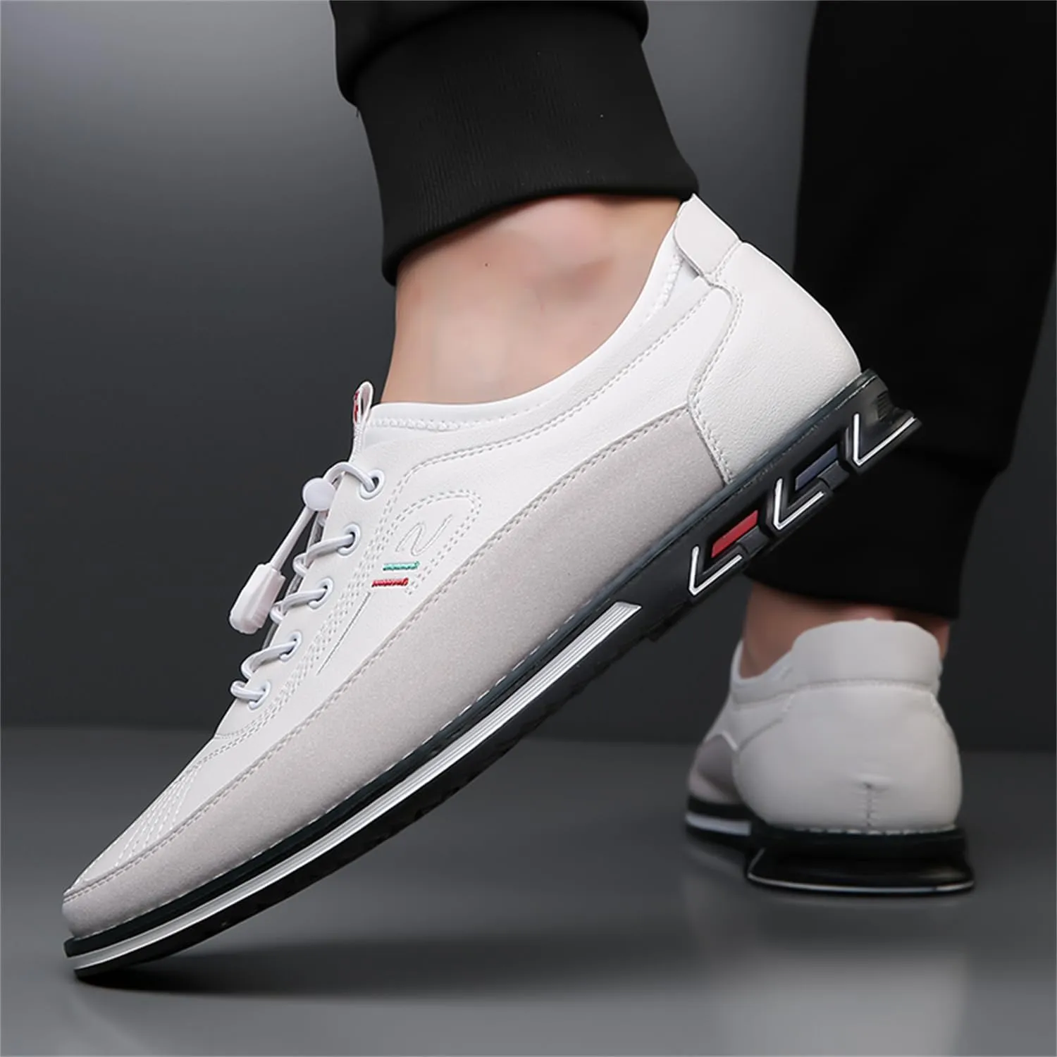 Veslexth Men Casual Business Shoes Slip-on Adjustable Loafers Driving Working Walking Party Formal Oxfords