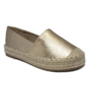Victoria Adames Jackie Light Gold Espadrilles Shoes