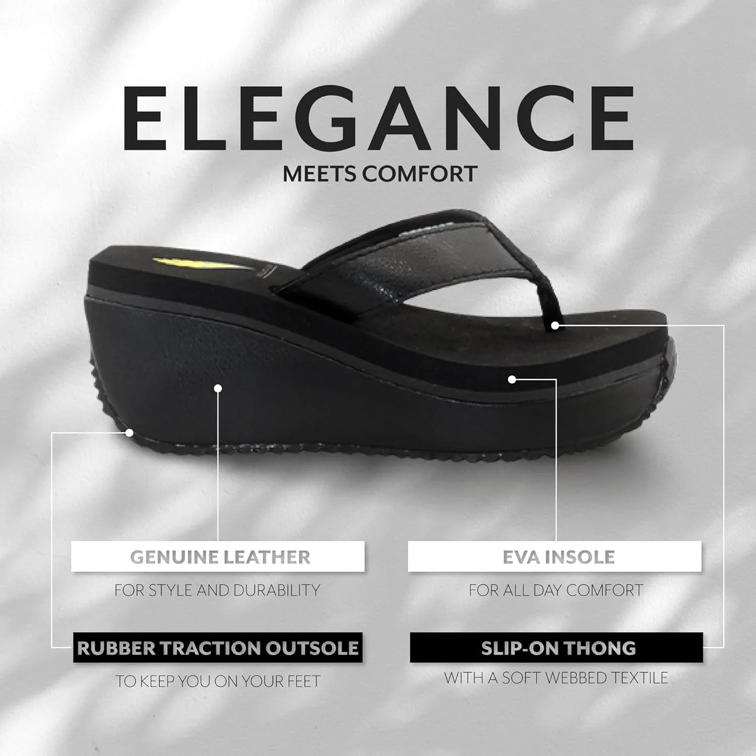 VOLATILE Women's Frappachino Flip Flop Wedge Sandal