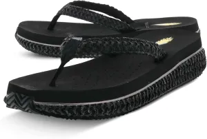 Volatile Women's Palau Wedge Sandal,Black,8 B US
