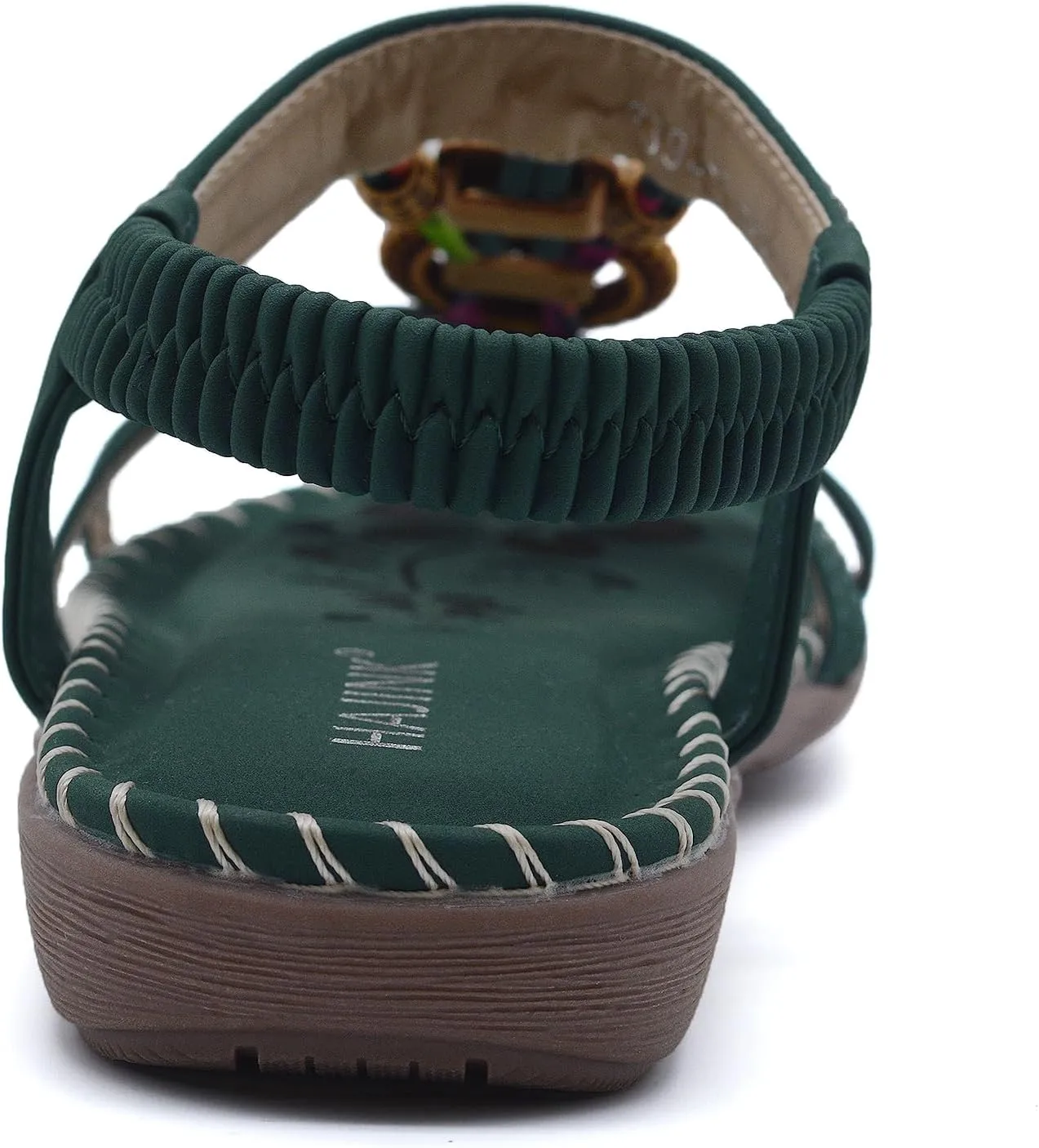 Walking Sandals Women Comfort Dressy Womens Flat Sandals Non Slip On Bohemian Summer Beach Shoes With Elastic Ankle Strap