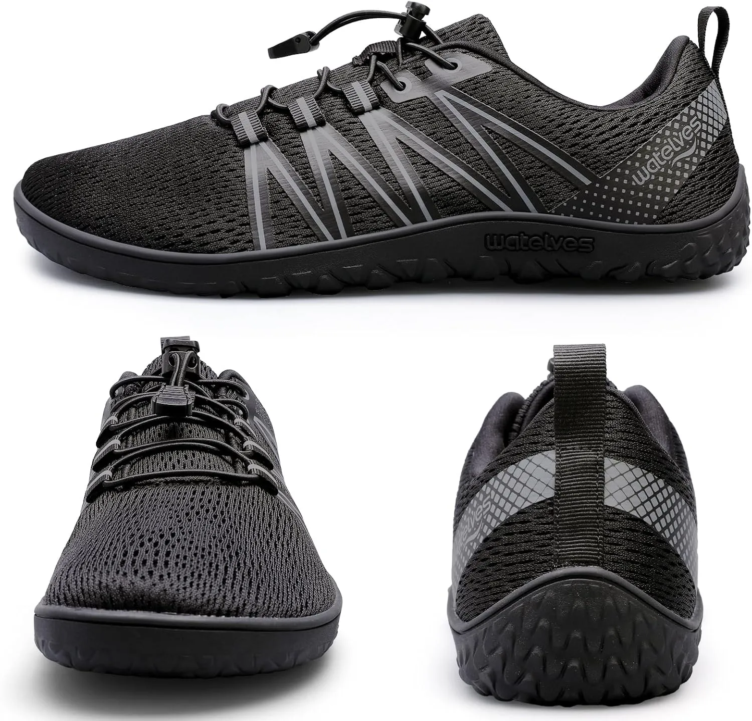 WateLves Barefoot Shoes Mens Womens Minimalist Wide Toe Box Zero Drop Trail Running Shoes Walking Cross Training Hiking