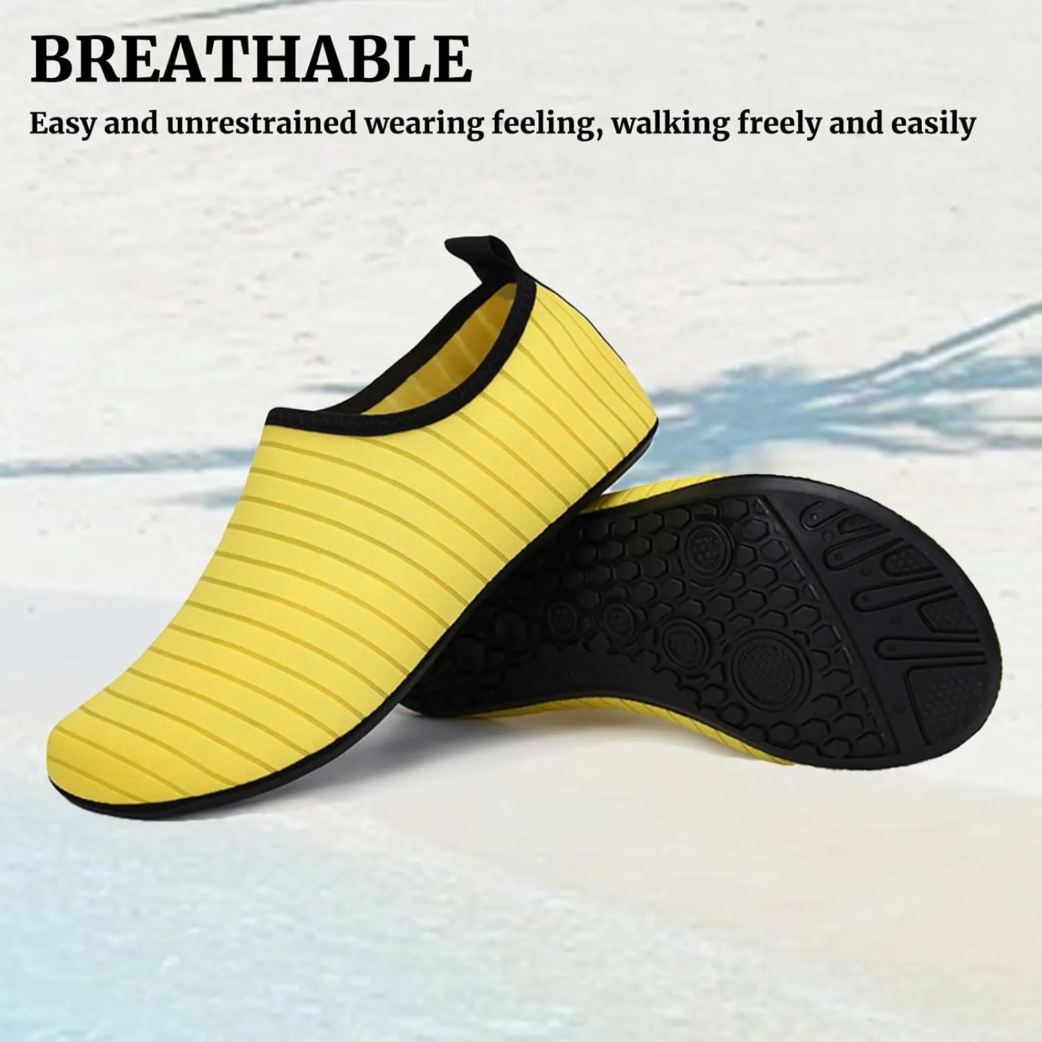Water Shoes Barefoot Aqua Yoga Socks Quick-Dry Beach Swim Surf for Women Men Womens Mens Pool Walking Park Boating Sports Adult Non Slip River Lake surf Black Camping Slip-on Sport Exercise