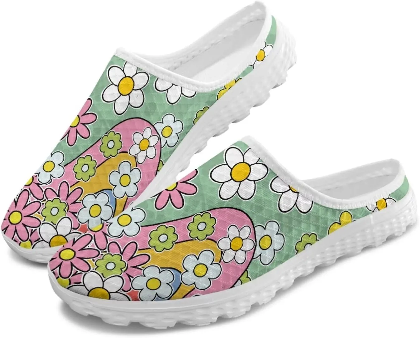 Water Shoes for Wome Mules Slip On Mesh Flats Aqua Shoes Lightweight Comfy Womens Casual Flats Barefoot Footwear