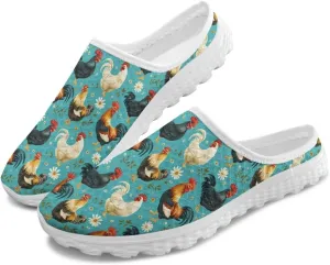 Water Shoes for Women Mesh Flats Barefoot Slip On Shoes Aque Womens Mules Lightweight Fashion Closed Toe Slides Outdoor