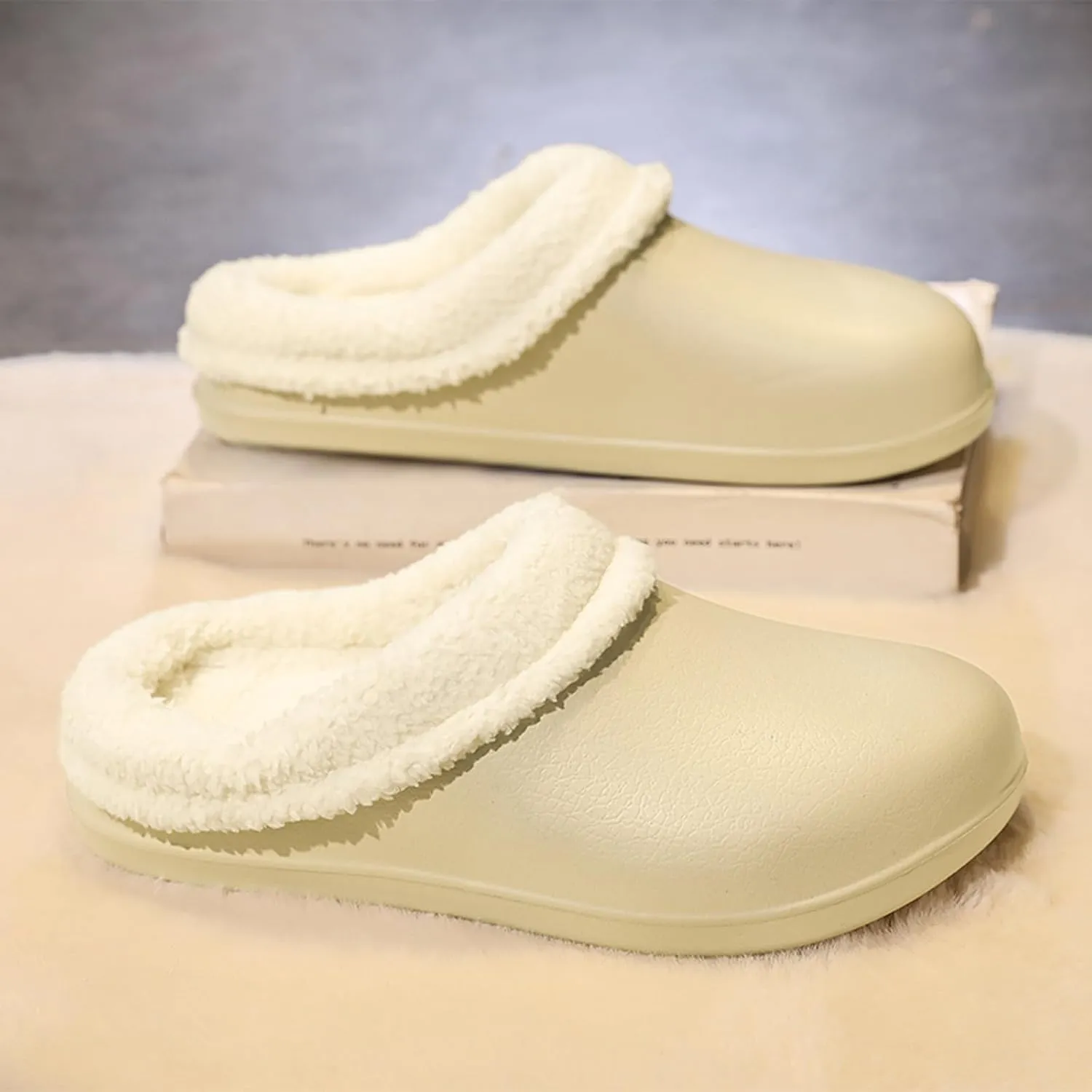 Waterproof EVA Garden Clogs for Men and Women - Non-Slip, Lightweight House Slippers - Oil & Water Resistant Safety Shoes for Kitchen, Restaurant, Garden, Hospital - Basic & Lined Versions