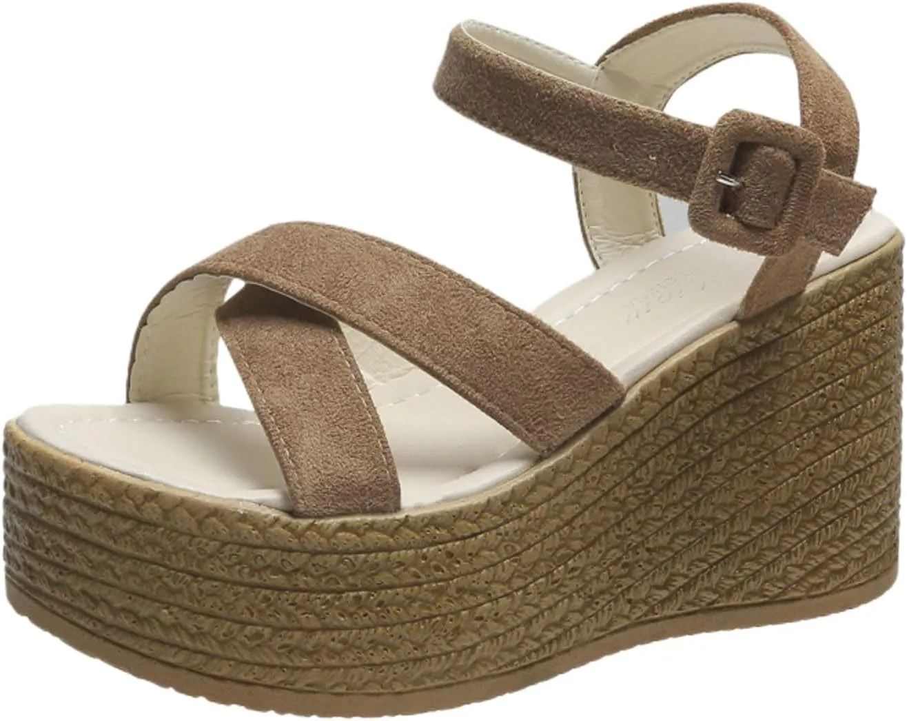 Wedge Sandals for Women Ankle Strap High Heel Platform Open Toe Walking Shoes Cross Band Comfort Wear Dressy Summer Wedges Casual Espadrille 2025 Fashion Breathable Comfortable Sandal