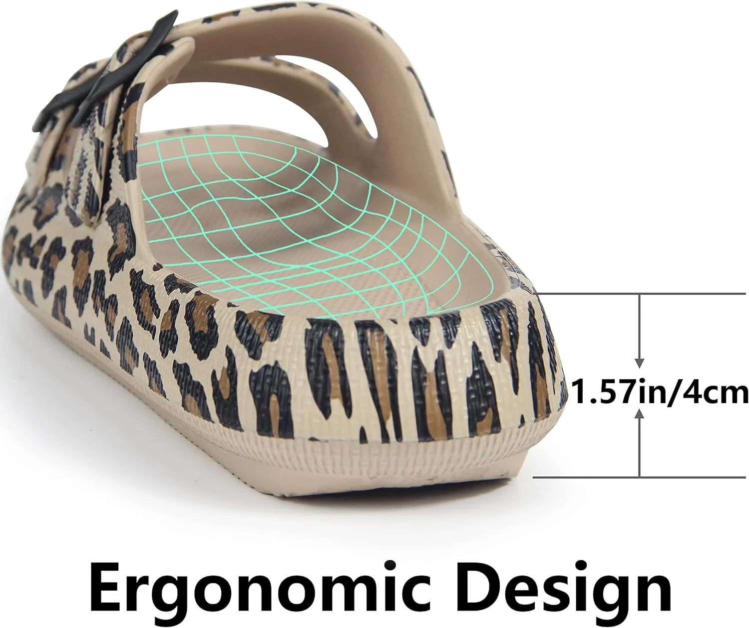 Weweya Sandals for Women and Men - Pillow Slippers - Double Buckle Adjustable Slides - EVA Flat Sandals