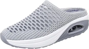 Wide Foot Orthopedic Sandals Sneakers Womens Breathable Slip On Arch Support Sport Slides Non-Slip Thick Slippers Outdoor Casual Walking Shoes Anti-Slip Platform Shoes Women