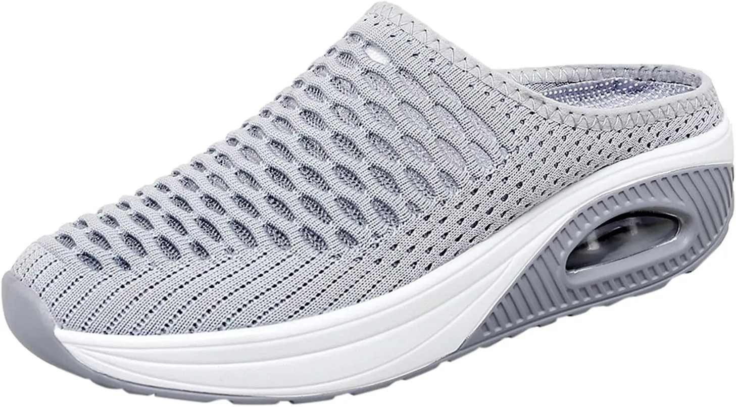 Wide Foot Orthopedic Sandals Sneakers Womens Breathable Slip On Arch Support Sport Slides Non-Slip Thick Slippers Outdoor Casual Walking Shoes Anti-Slip Platform Shoes Women