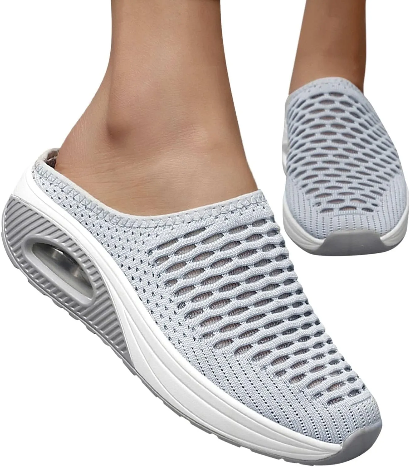 Wide Foot Orthopedic Sandals Sneakers Womens Breathable Slip On Arch Support Sport Slides Non-Slip Thick Slippers Outdoor Casual Walking Shoes Anti-Slip Platform Shoes Women