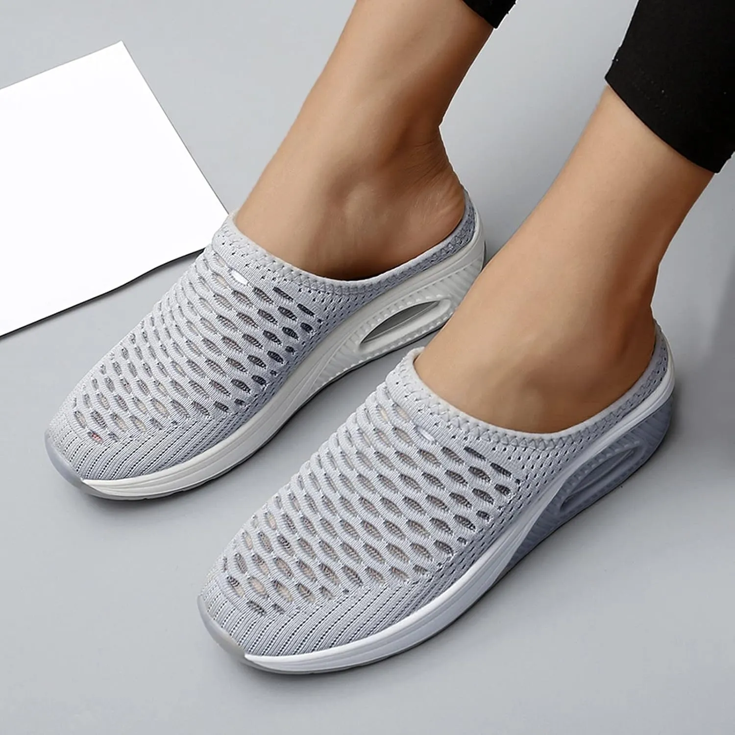 Wide Foot Orthopedic Sandals Sneakers Womens Breathable Slip On Arch Support Sport Slides Non-Slip Thick Slippers Outdoor Casual Walking Shoes Anti-Slip Platform Shoes Women