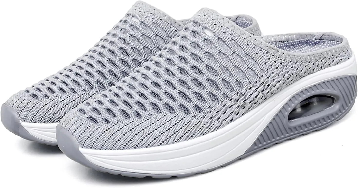 Wide Foot Orthopedic Sandals Sneakers Womens Breathable Slip On Arch Support Sport Slides Non-Slip Thick Slippers Outdoor Casual Walking Shoes Anti-Slip Platform Shoes Women