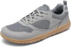 Wide Toe Box Walking Shoes for Men, Zero Drop Road Running Shoes, Lightweight, Breathable, for Tennis, Gym