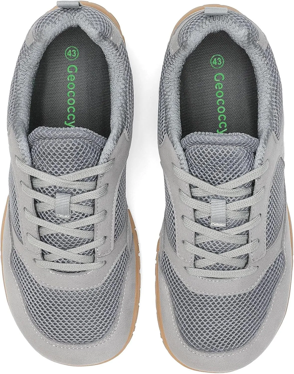 Wide Toe Box Walking Shoes for Men, Zero Drop Road Running Shoes, Lightweight, Breathable, for Tennis, Gym