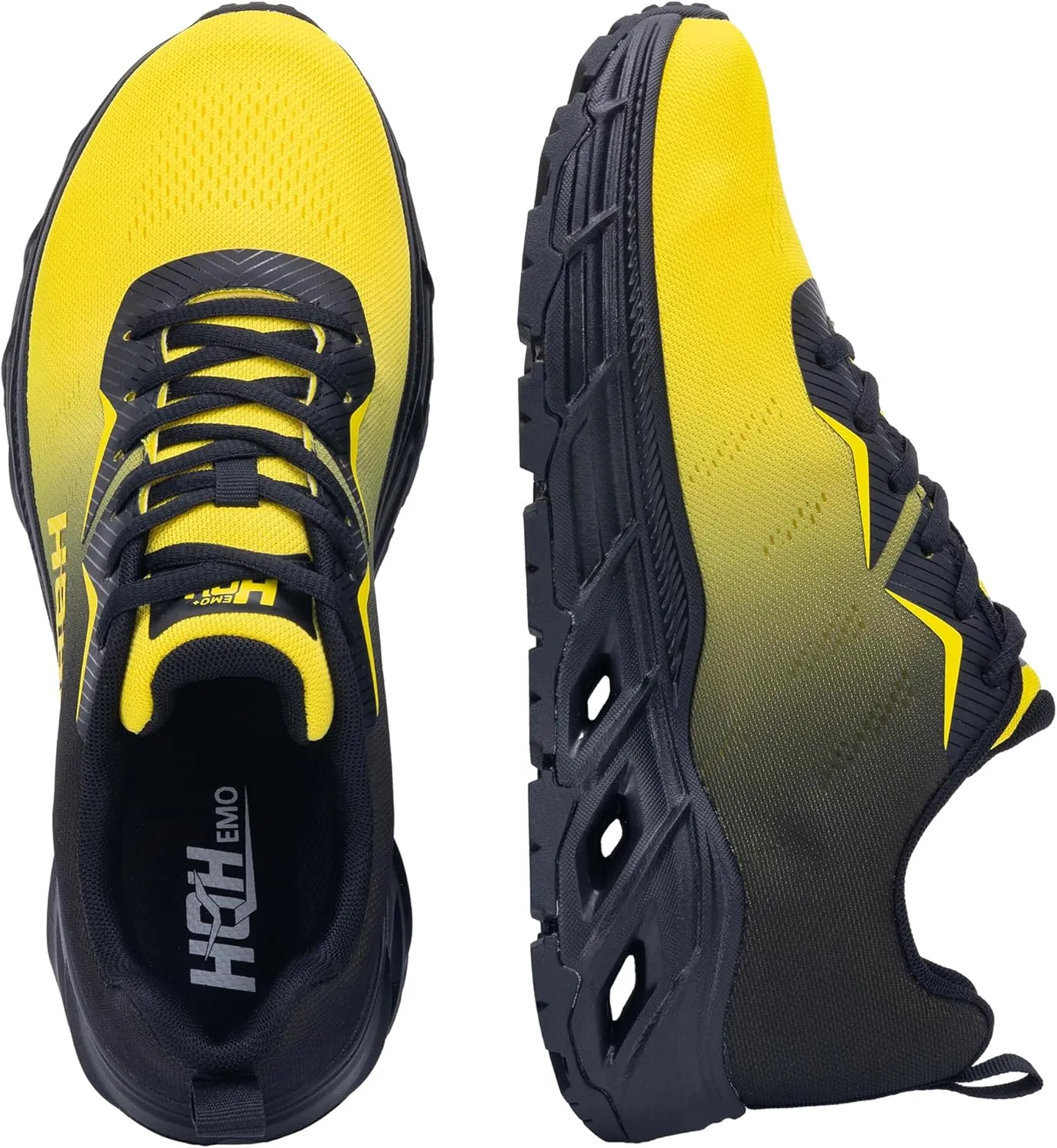Wide Trail Running Shoes for Mens - FALKON 1.0 Waterproof Hiking Sneakers Wide Width for Outdoor with Jet-Holes Sole