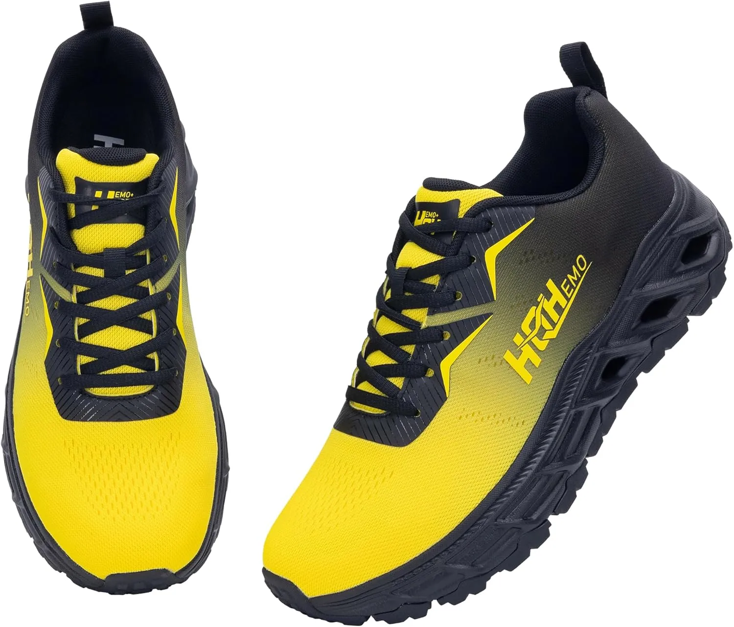 Wide Trail Running Shoes for Mens - FALKON 1.0 Waterproof Hiking Sneakers Wide Width for Outdoor with Jet-Holes Sole