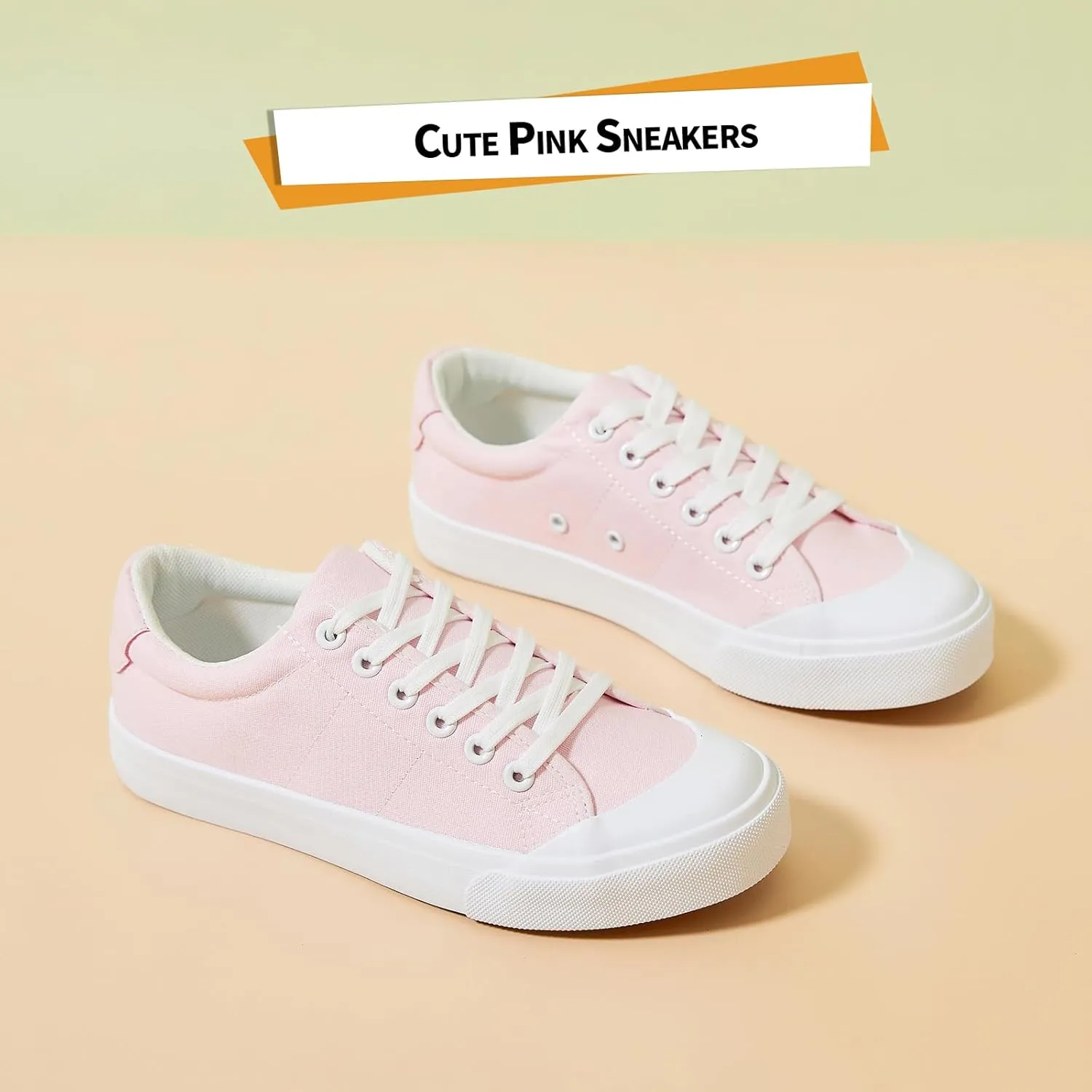 Witwatia White Tennis Shoes Low Top Canvas Sneakers Fashion Casual Walking Shoes for Women