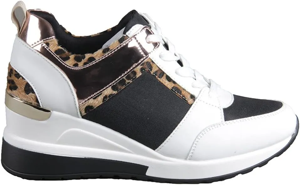 Woman Wedge Casual Leopard Luxury Comfortable Platform Sneakers