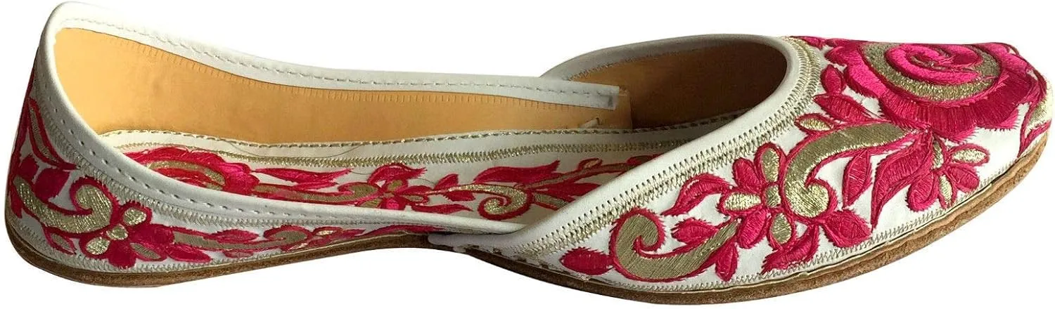 Women Flat Ballerina Punjabi Jutti Khussa Shoes Tribal Shoes Beaded Shoes
