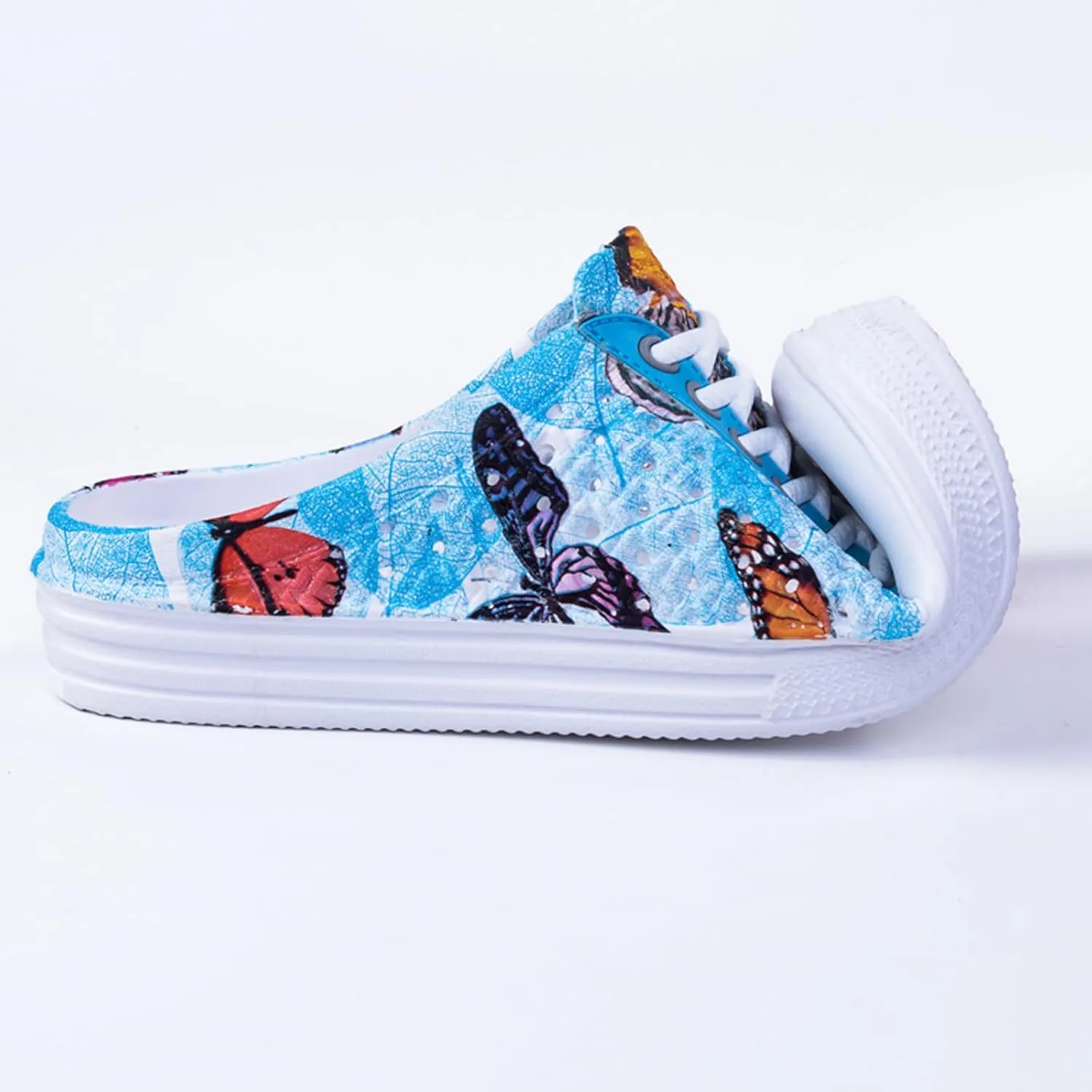 Women Garden Clog Shoes Mesh Hole Breathable Slippers Summer Indoor/Outdoor Beach Sandals Shower Footwear Water Shoes