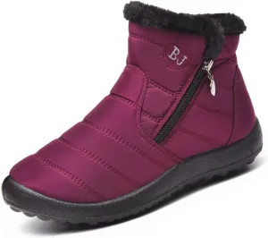 Women Winter Snow Boots Warm Ankle Boots Anti-Slip Waterproof Winter Shoes Slip On Booties Sneakers