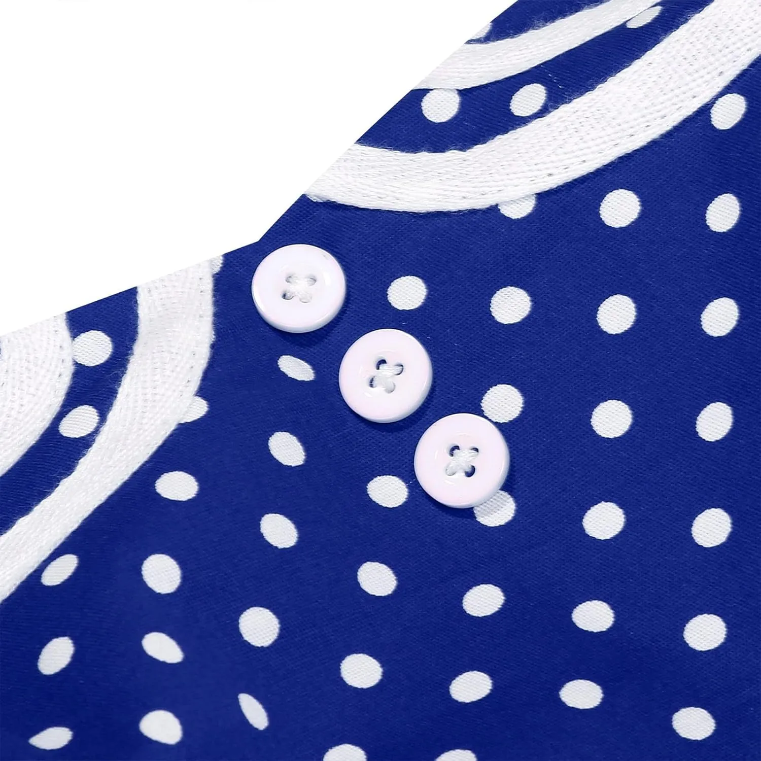 Womens 50s Vintage Polka Dot Halter Cocktail Swing Dress Button 1950s Rockabilly Tea Party Dresses Prom Ball Gown