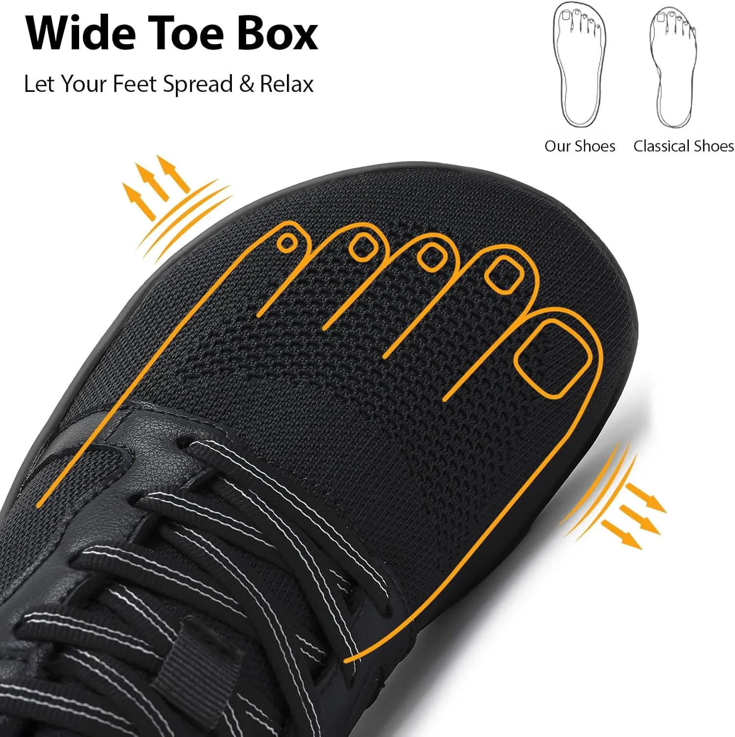 Womens Barefoot Shoes Wide Toe Walking Shoes Minimalist Zero Drop Shoes Breathable Trail Running Sneakers