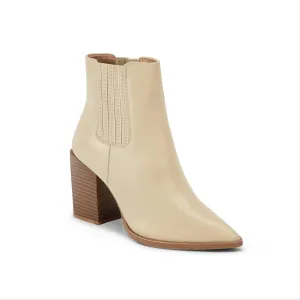 Womens Booties Pointed Toe Stacked Heel Fashion Chelsea Ankle Boots