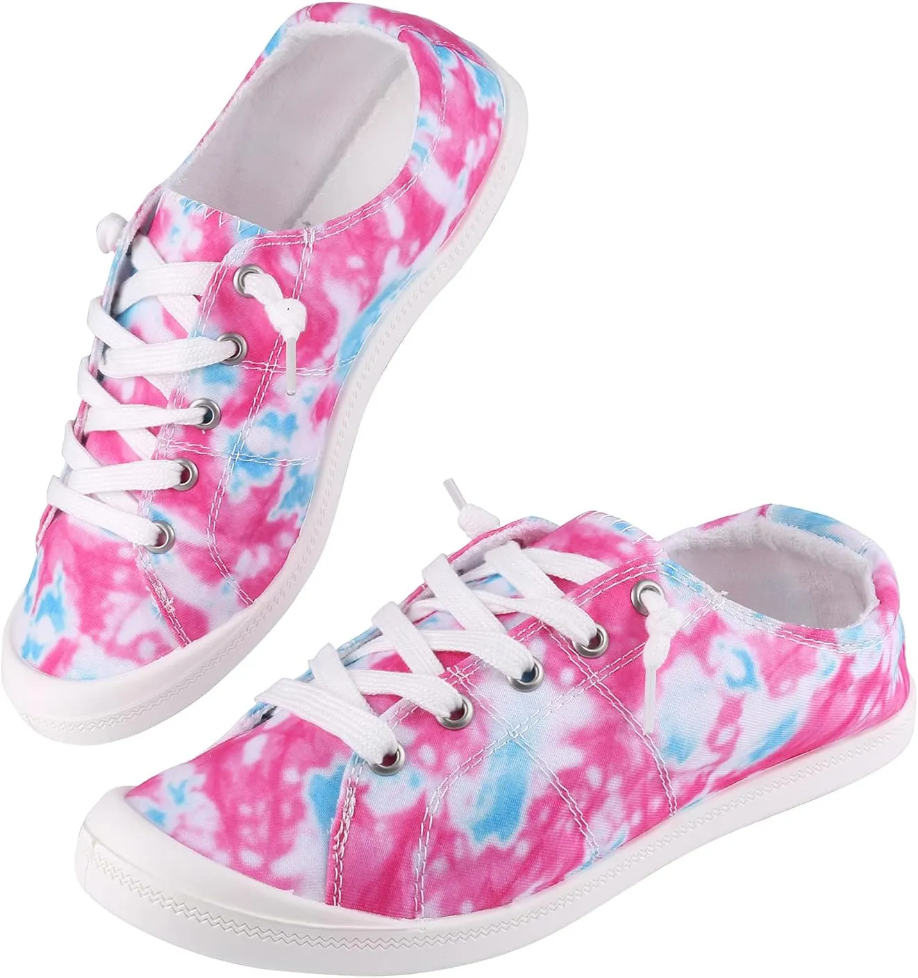 Women’s Canvas Sneakers | Lightweight Breathable Slip-On Casual Wear Tennis Shoes for Women, Teens & Girls | Classic Low-Top Flats