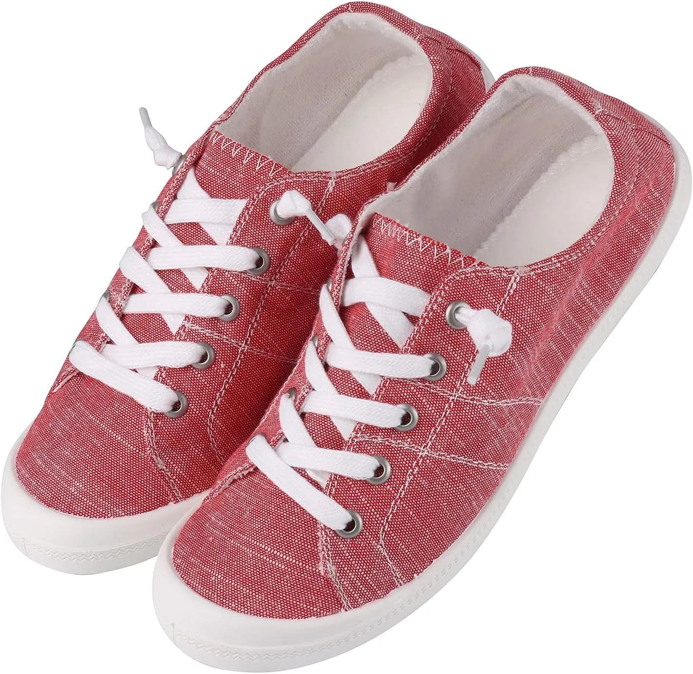 Women’s Canvas Sneakers | Lightweight Breathable Slip-On Casual Wear Tennis Shoes for Women, Teens & Girls | Classic Low-Top Flats