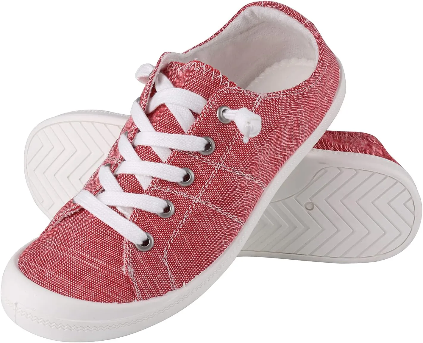 Women’s Canvas Sneakers | Lightweight Breathable Slip-On Casual Wear Tennis Shoes for Women, Teens & Girls | Classic Low-Top Flats