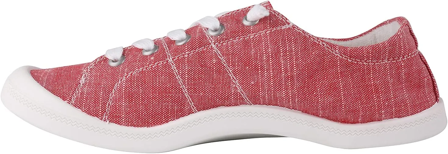 Women’s Canvas Sneakers | Lightweight Breathable Slip-On Casual Wear Tennis Shoes for Women, Teens & Girls | Classic Low-Top Flats