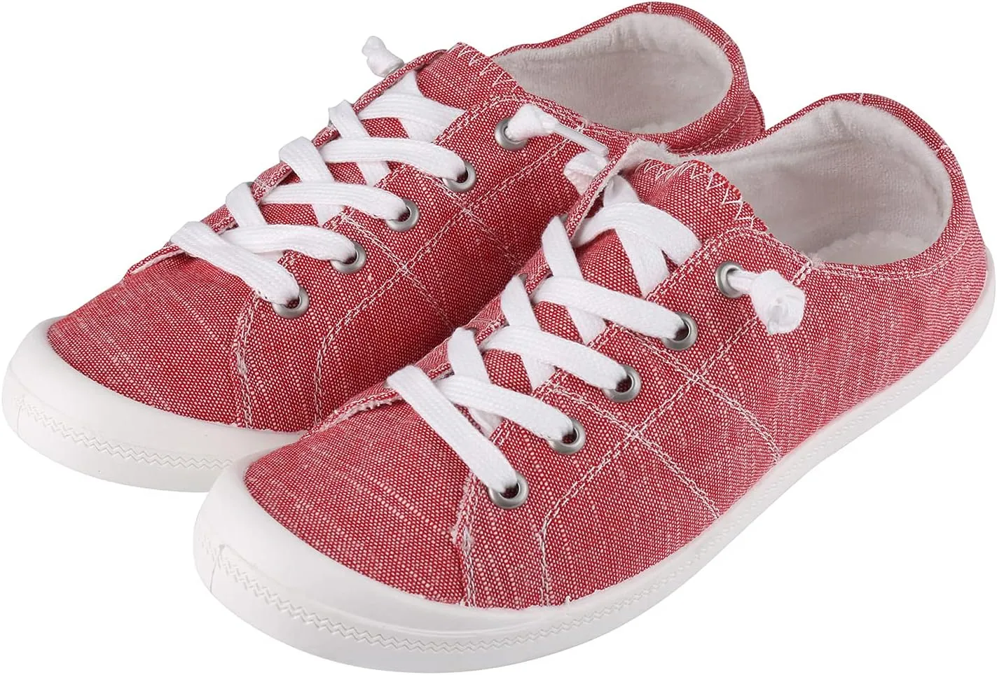 Women’s Canvas Sneakers | Lightweight Breathable Slip-On Casual Wear Tennis Shoes for Women, Teens & Girls | Classic Low-Top Flats