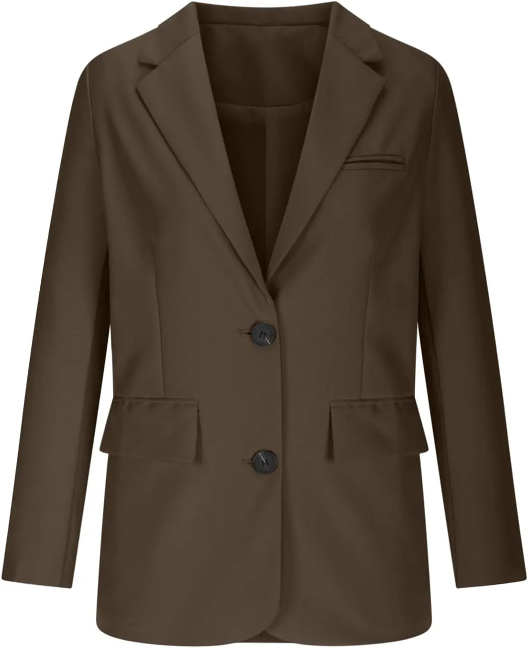 Womens Casual Dressy Blazers Jacket,Fashion Fall Bussiness Suit Clothe,Long Sleeve Solid Color Suit Without Pockets