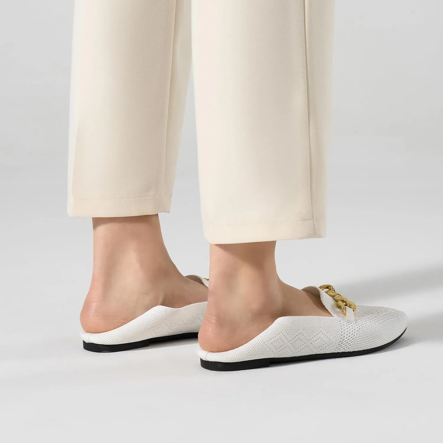 Womens Casual Loafers Comfortable Breathable Knit Loafers Lightweight Pointed Toe Flats for Women